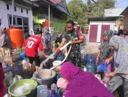 Dampak Kemarau Kian Parah, Kodim 1401/Majene Lakukan ini Demi Penuhi Kebutuhan Air Warga Lingkungan Salabose